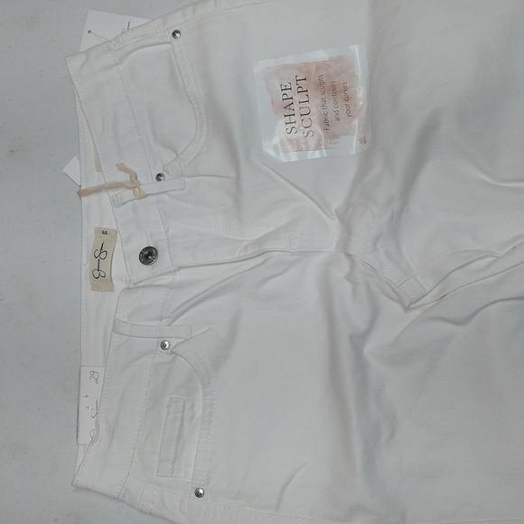 NEW! Jessica Simpson Shape Sculpt Arrow Straight Ankle Ongoing Jeans, White - Picture 3 of 16